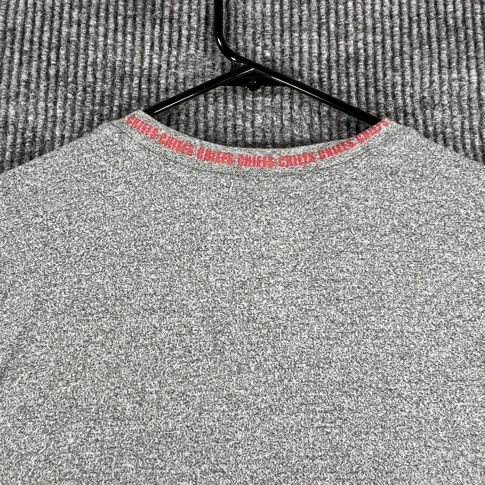 Kansas‎ City Chiefs Shirt Mens Medium Gray Red Long Sleeve Nike On Field NFL